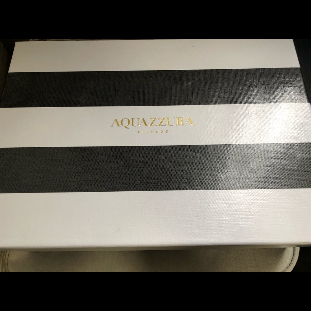 Aquazzura Nude Christy Leather Ballet